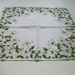 Vintage Ladies Dogwood Floral Hankie in Green and White