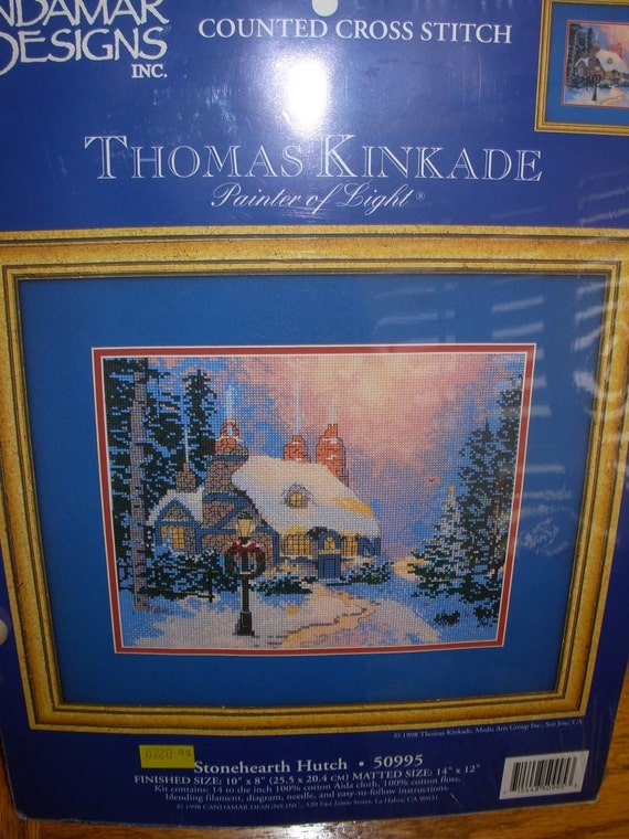 Thomas Kinkade Stonehearth Hutch Counted Cross Stitch Kit from
