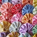 25 - 1930's Feedsack Repro 2 inch Yo Yo Fabric Quilt Block Embellishment Applique Trim Pieces