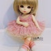 Lati Yellow Puki Fee Tiny 16cm. BJD Sleeves less tiny maid ruffle lace pink and ivory set