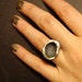 RESERVED for B. Sterling Silver Oxidized Crater Ring Size 5.5 K