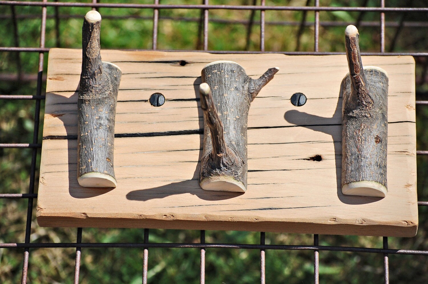 rustic wood wall hooks