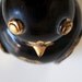 Vintage Black and Golden Lacquered Owl Trinket Box