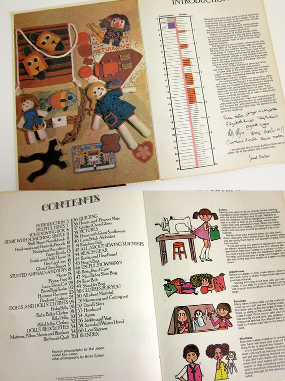 My Learn To Sew Book by Barber 1970 Hc / Childs Easy Sew