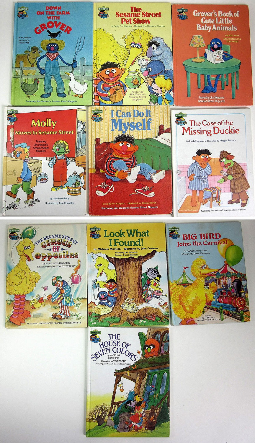 Sesame Street Book Club Books 80s Set of 11