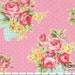 Lecien Flower Sugar Pink Floral Rose Bouquet Fabric 048