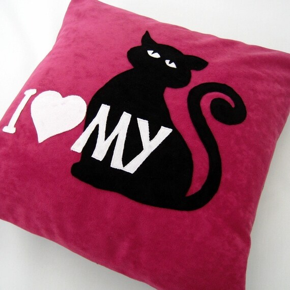 I Love My Cat Decorative Pillow