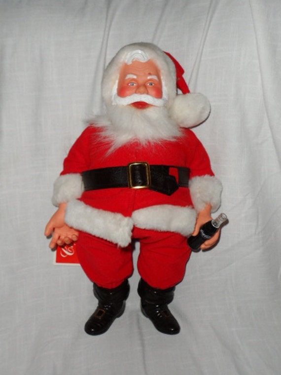 Vintage 1992 Coke Coca Cola Santa Claus Doll Figure 17 inches