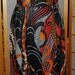 Vintage Retro Sparlking Long Belted Maxi Style Dress Colorful Bottom Portion Sparkling Silver Top Section Approx.Size 6 or 8