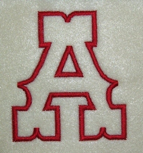 Western Embroidery Machine Applique Alphabet Monogram Font Set