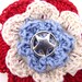 Patriotic Flower Hair Clip - 4th of July