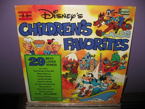 Vintage Vinyl Record Disney's Children's by JustCoolRecords