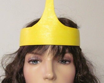 Princess Bubblegum Crown Costume Cosplay Adventure Time Yellow Blue Gem