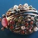 Ladybug valuable Vintage brooch signed ENTRA' Italian deco sculpture, crystals and pearls -art.726-