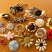 Creations of Spring -Vintage flowers to create and assemble - 20 pieces - vintage 1960/1970-art.424-