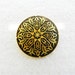 Amazing Vintage Brooch 1950 - style Damascene, in gold on black base-antique brooch- art.129-