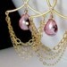 Pink Topaz Gold Chandelier Earrings...............LAST ONE