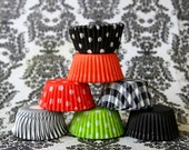 MINI Halloween Mix Cupcake Liners in Orange, Black and Lime (140) Il_170x135