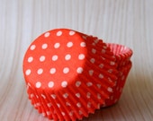 Orange and White Polka Dot Cupcake Liners / Baking Cups (45) Il_170x135