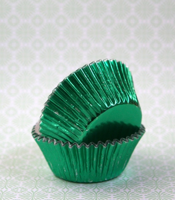 Green Foil Cupcake Liners 45