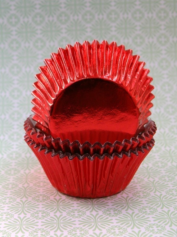 Red Foil Cupcake Liners 45
