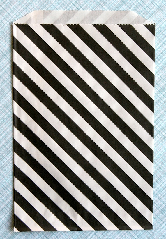 Black Striped Goody Bags (20) Il_570xn