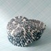 Baking Cups - Gray Damask Cupcake Liners (45)