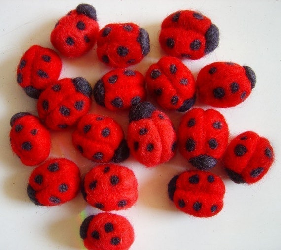 felt ladybug 6 pieces eco friendly felt animal