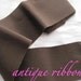 Vintage brown grosgrain wide ribbon rayon cotton 2 3/4 inch chocolate brown Y447