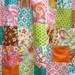 Owl Baby Blanket, Flannel, Modern Patchwork Baby Girl Blanket, Sweet Nothings, Riley Blake