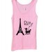 French Pink Poodle in Paris Birthday Shirt Personalized Tank Top
