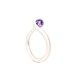 Unique Sterling Silver Amethyst Ring - Sideways