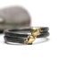 Men's Oxidized Silver Gold Wedding Ring Father's Day - Connected