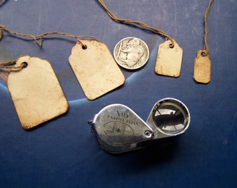 Old fashion price tag labels strung tags Western Vintage retail 4 different sizes