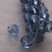 Vintage English Rough Cut bead lot light Sky Blue 1930s 5mm Beads are darker then photo appears