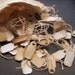 Old Price tags with hanging string Distressed Vintage jewerly display retail antique shop