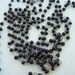 Vintage Rosary Chain glass beads Jet Black 40 inches