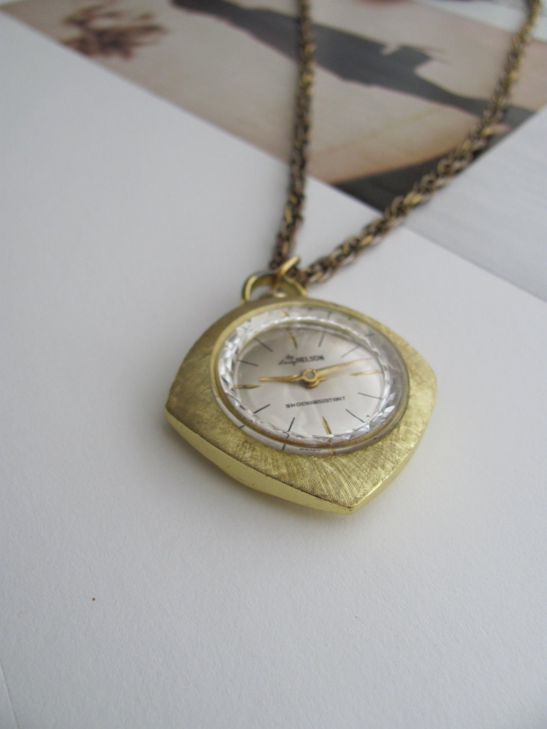 Vintage Lady Nelson watch pendant necklace