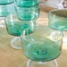 Luminarc Cavalier Glasses, Emerald Green, Sherbet or Coupe Shape, Set of 6, On Sale