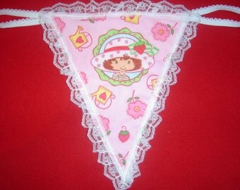 Womens STRAWBERRY SHORTCAKE G-String Thong Lingerie Panty Underwear