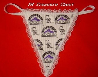 Womens COLORADO ROCKIES G-String Thong Lingerie Panty Underwear