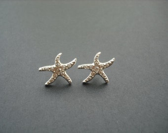 Rhinestone Crystal Starfish Earrings, Studs