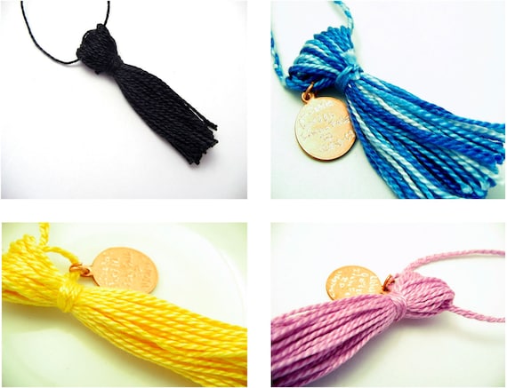 Mini Graduation Tassels in Your School Colors with thread hangers