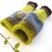 Green gloves, Fingerless gloves, women gloves, great gift for her