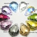 8 pcs JET Black and BLACK DIAMOND Swarovski Crystal 6090 16 x 11 mm Baroque Pendant Beads