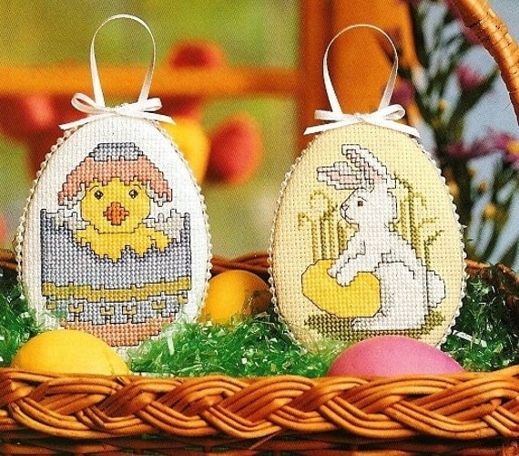 Items similar to Cross Stitch Easter Egg Chick & Bunny Patterns on Etsy