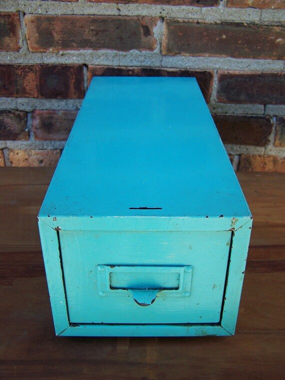 Vintage Metal File Box