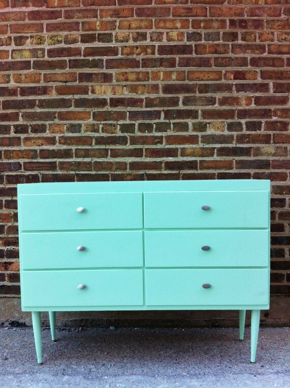 Items similar to Vintage Dresser In Mint Green on Etsy