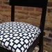 Mid Century Chair In Graphic Black and White Fabric