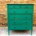 Vintage Dresser In Emerald Green